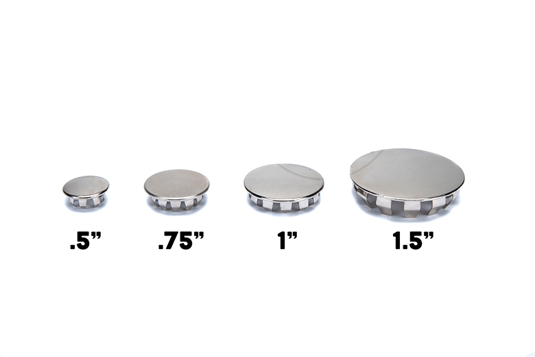 Scout II, Scout 80, Scout 800 Body Drain Hole Plugs (chrome) .5", .75",  1" And 1.5"