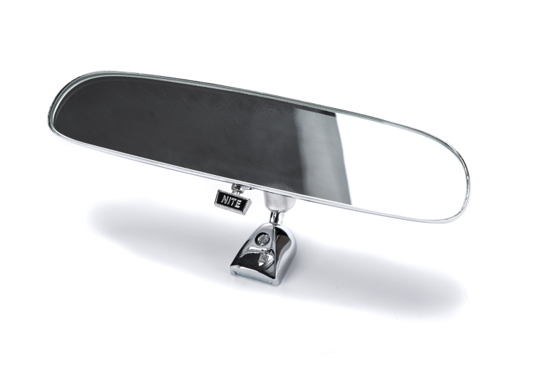 Scout II Interior Rearview Mirror, Chrome Windshield-Mount