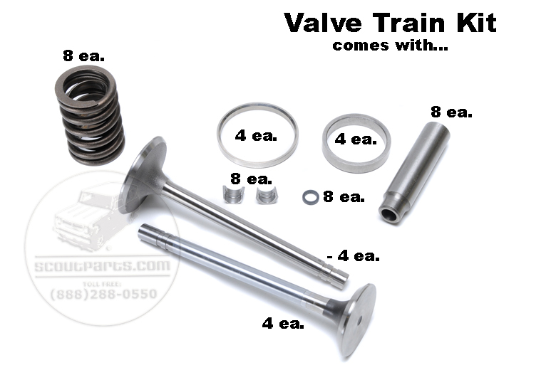 Scout II, Scout 80, Scout 800 Valve Train Kit - 152C.I. (Order 2 For 304ci And 345ci)