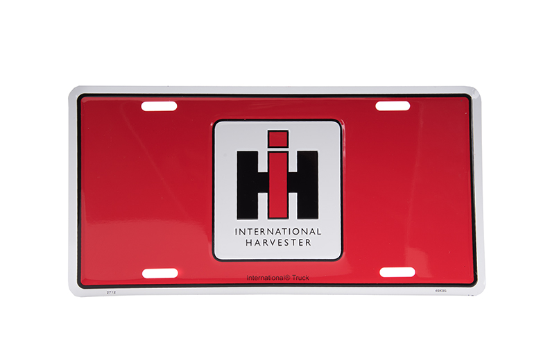 International Harvester Red License Plate
