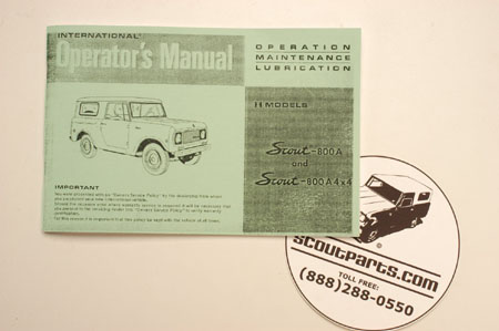 Scout 800 Owners Operator's Manual 1970-71 B(Authorized Reprint)