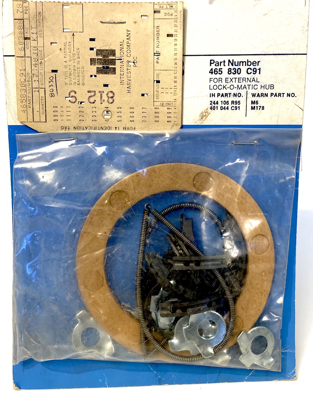 Locking hub service kit - New old stock-  465830C91,  M6,  M178,  244106R95,  401044C91