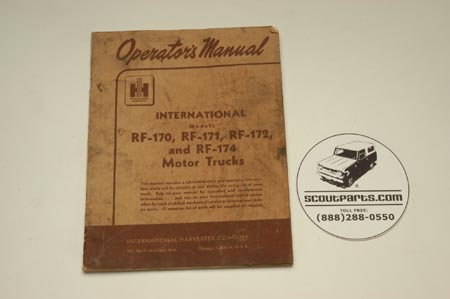 Operators Manual For RF170,RF171, RF 172 & RF174 Trucks.