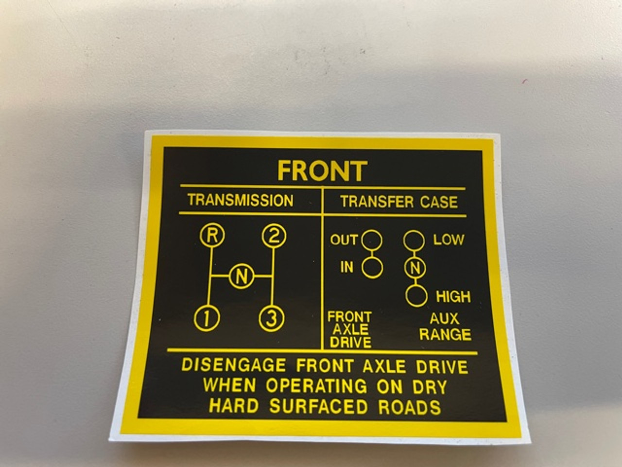 Scout 80, Scout 800 Shift decal for T90/Dana 18 twin stick