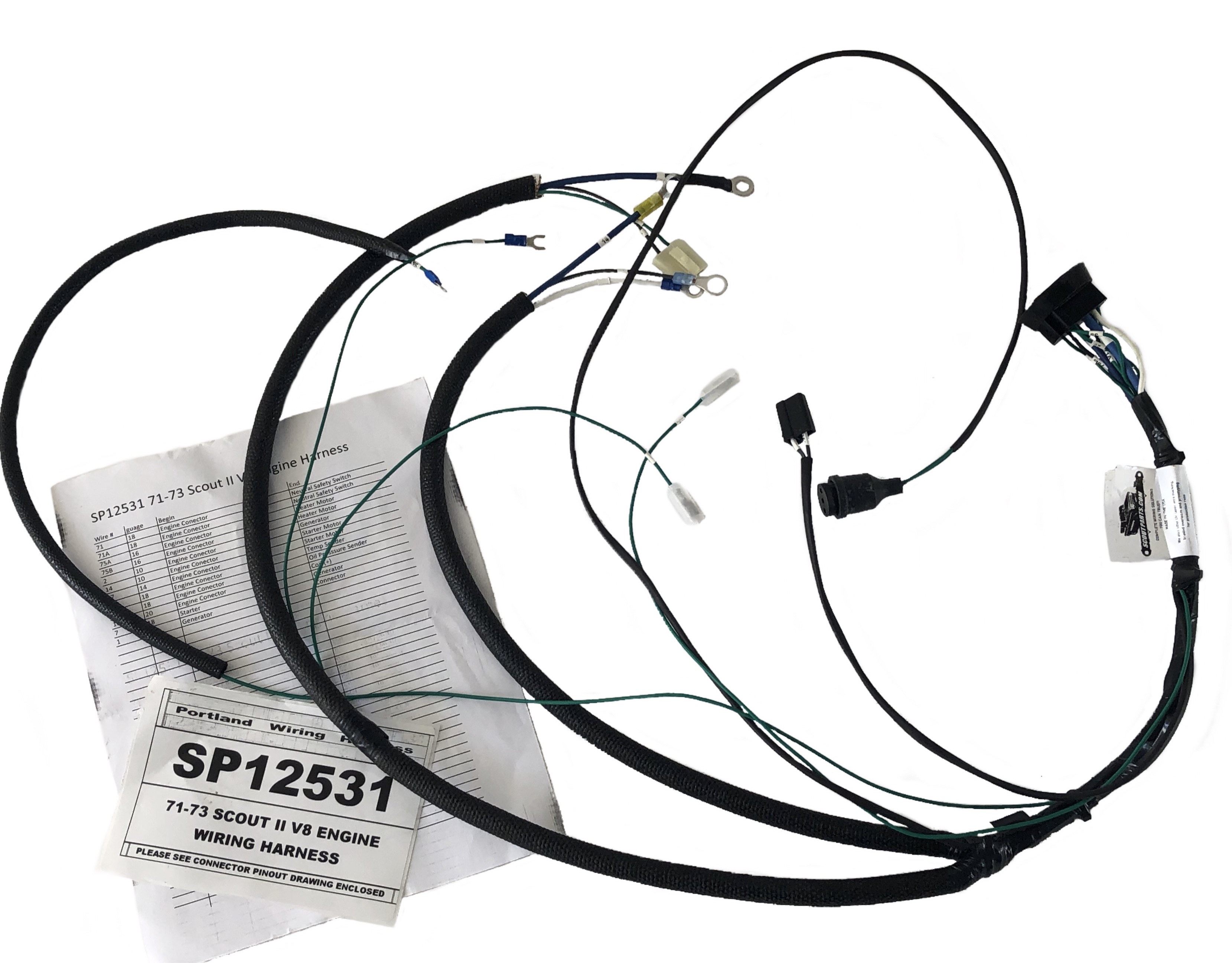 Scout II, Scout Terra, Scout Traveler Engine Wiring Harness -  - Gas Engines