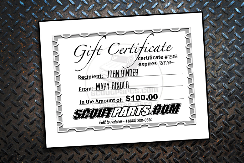 Scout II, Scout 80 Scout Parts Gift Certificate