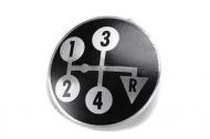 Scout II 4-Speed Shifter Knob Decal - Reverse Down
