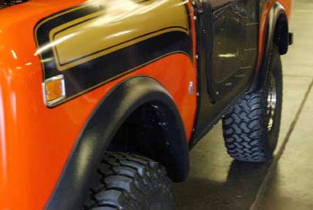 Scout II, Scout Terra, Scout Traveler Bushwacker Fender Flare Kit Of Two Flares - Molded flairs made just to fit .