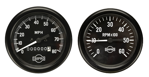 Scout II Dash Panel Stainless Steel New Gauge Kit  Combo -Panel, 7 Gauges, 6 LEDs.