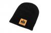 Black Beanie with IH Leather Emblem - Stocking Hat
